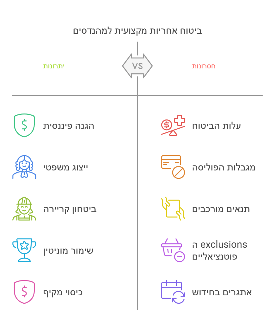 ביטוח אחריות מקצועית למהנדסים יתרונות חסרונות